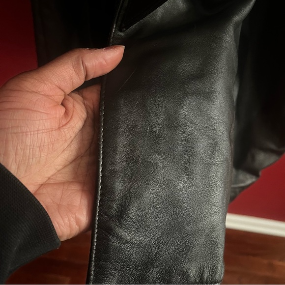 Excelled Collection Belted Leather Trench Coat - Picture 13 of 16